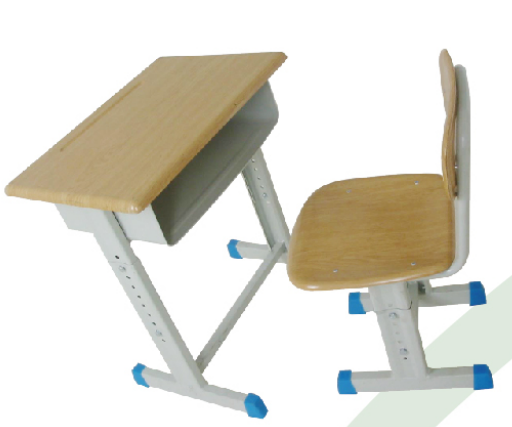 Adjustable desks and chairs
