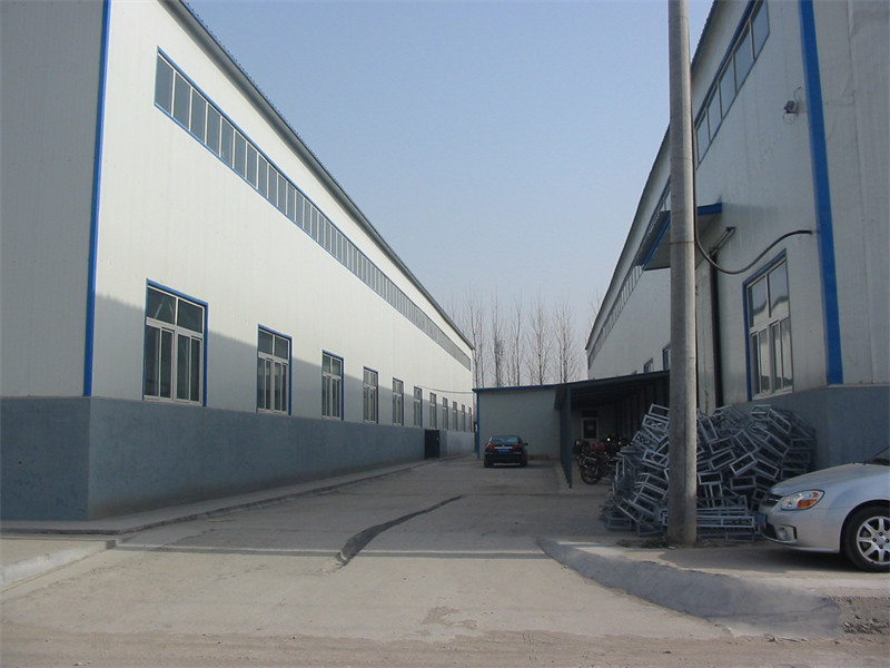 Realistic view of the factory building