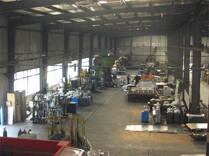 Realistic view of the factory building