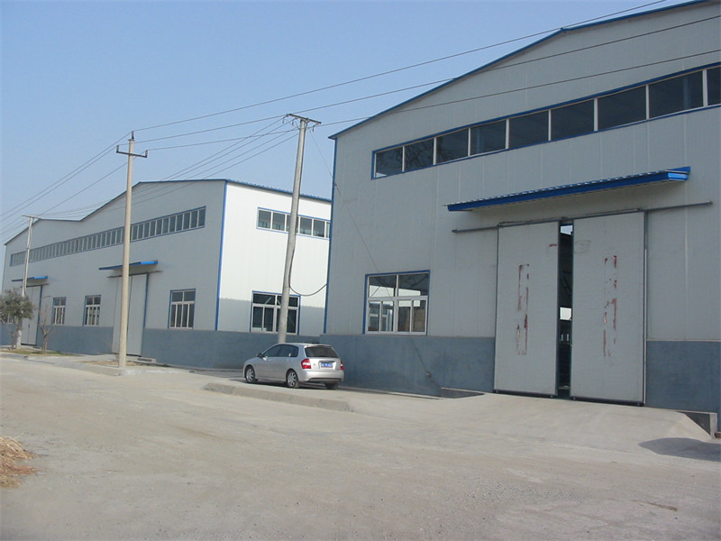 Realistic view of the factory building