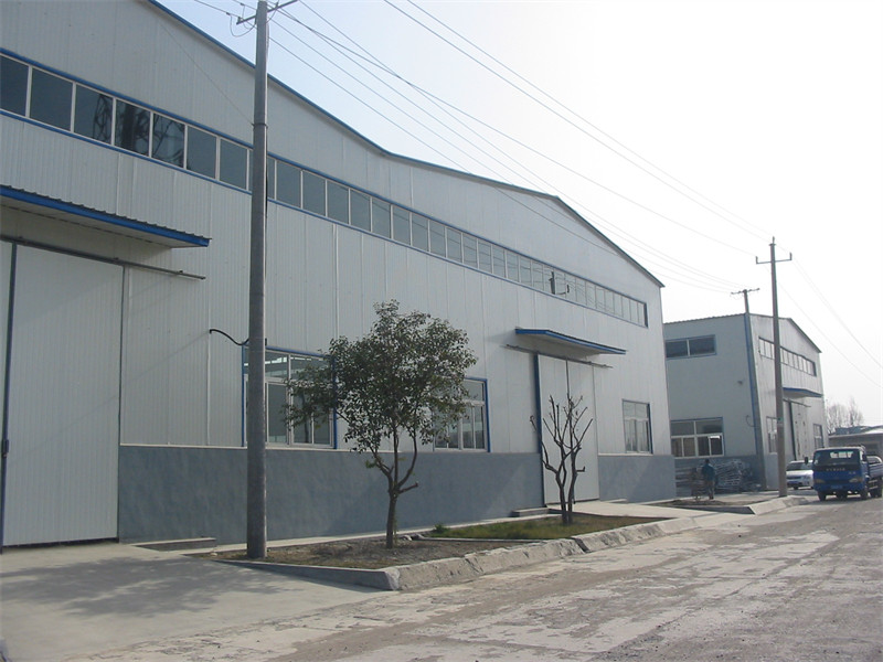 Realistic view of the factory building