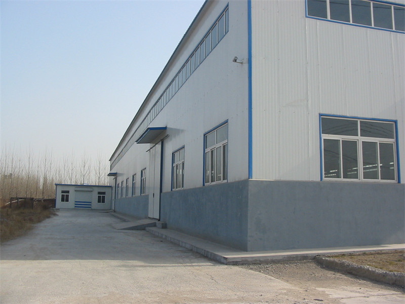 Realistic view of the factory building